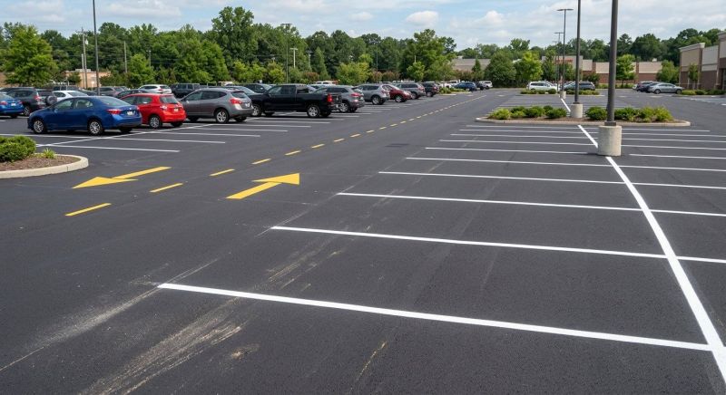 Concrete Parking Lot Striping in Savannah, GA