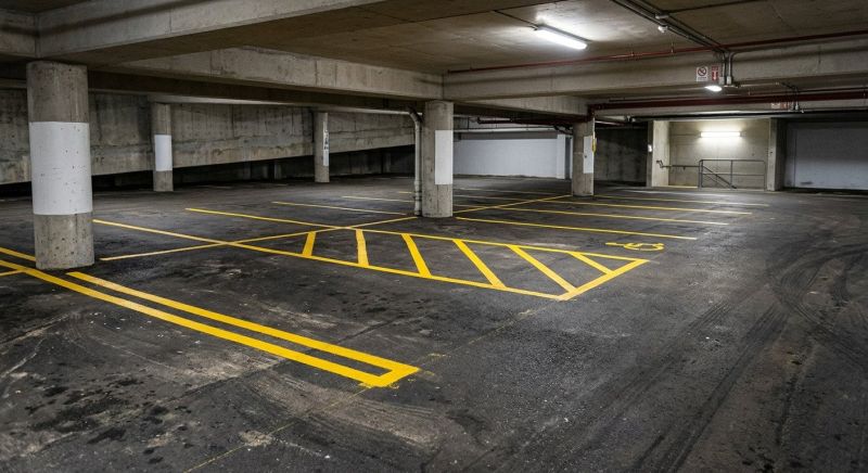Concrete Parking Lot Striping in Katy, TX